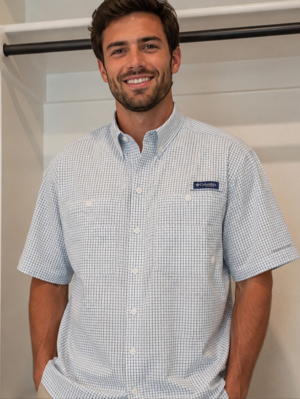 Columbia pfg Men’s -Omni Shade, Performance Botton Down Shirt Size XXL/2TG